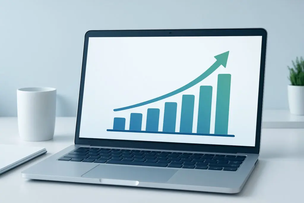 Graph showing upward growth trend